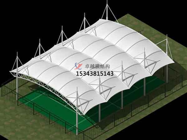 來賓籃球場膜結(jié)構(gòu)罩棚【設計安裝】